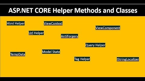 ASP.NET CORE Helper Methods and classes