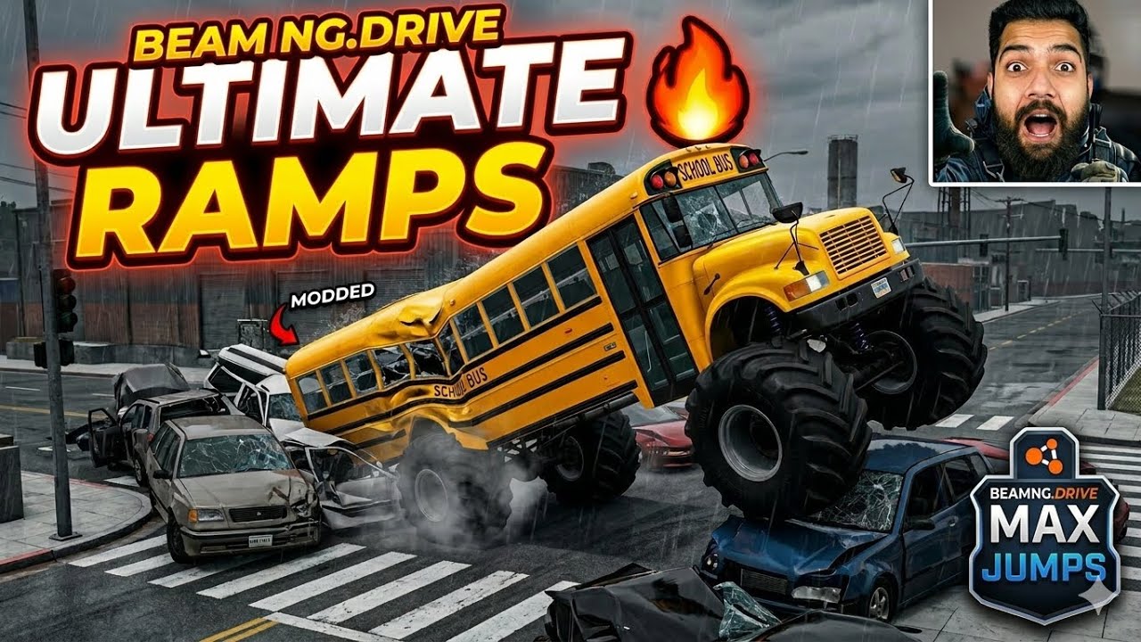 🔴 CRAZY Car Jumps & Ramp Crashes in BeamNG Drive 😱🔥 - YouTube