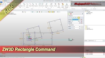 ZW3D Rectangle Command Basic Tutorial For Beginner