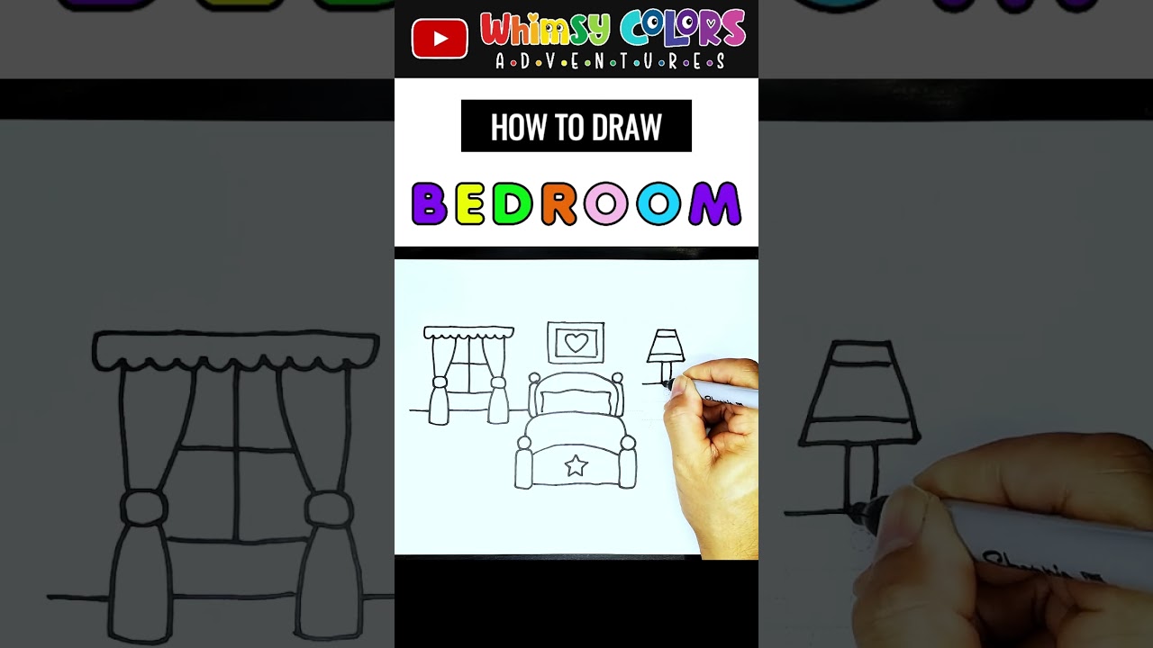 How to Draw Bedroom for Beginners | Step-by-Step Easy Drawing Tutorials
