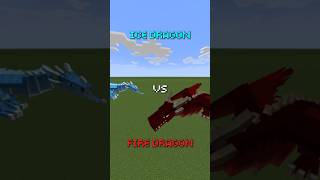 🧊Ice Dragon vs Fire Dragon🔥 #minecraft #dragon #moddedminecraft #gaming