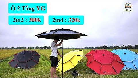 Ô Dù Câu Cá Che Nắng Mưa Ngồi Câu Cá - Ô 2 tầng YG - 2m2 - 2m4