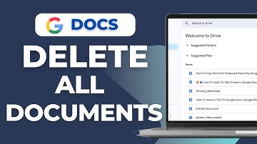 How To Delete All Documents In Google Docs