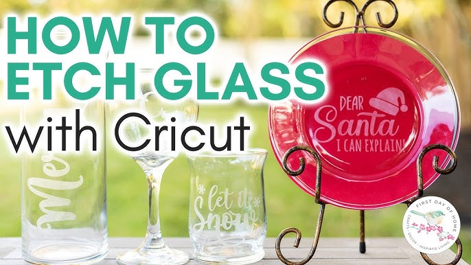 How To ETCH GLASS with ARMOUR ETCH Etching Cream and ANY CRICUT 
