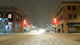 WINTER IN CANADA | NIGHT DRIVING ASMR VIDEO