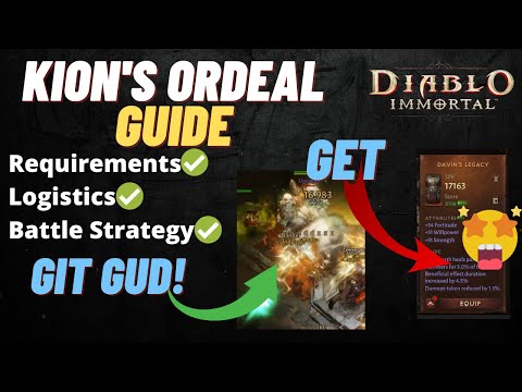 Diablo Immortal KIONS ORDEAL GUIDE - MUST KNOW INFO for BEST LOOT IN GAME! TRUE END GAME