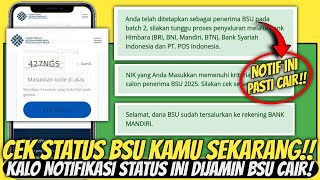 BSU CAIR! Cara cek STATUS BSU 2025 ● Cek status BSU kamu sekarang juga!!