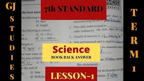 7th Term 1 Book back answer/SCIENCE/@GjStudies