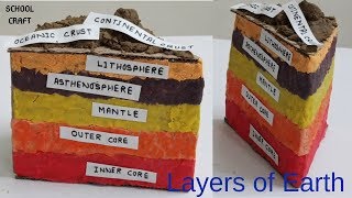 Model of Earth's layer| Layers of earth project| School Craft|