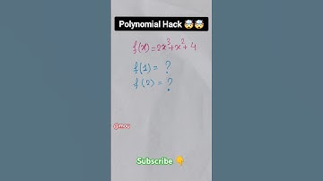 Polynomial Hack 🤯🤯🤯 #shorts #maths #ytshorts #trending