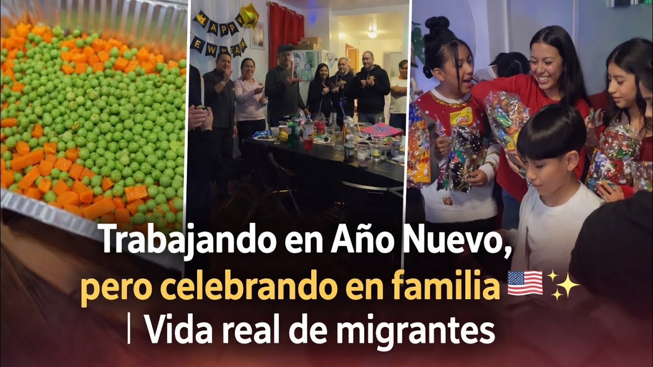 Trabajando en Año Nuevo, pero celebrando en familia 🇺🇸✨ | Vida real de migrantes