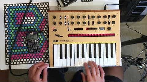 PO-20 Pocket Operator Arcade + Korg Monologue synthesizer jam