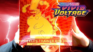 8 Booster Packs Pokemon TCG Sword & Shield Vivid Voltage Elite Trainer Box 