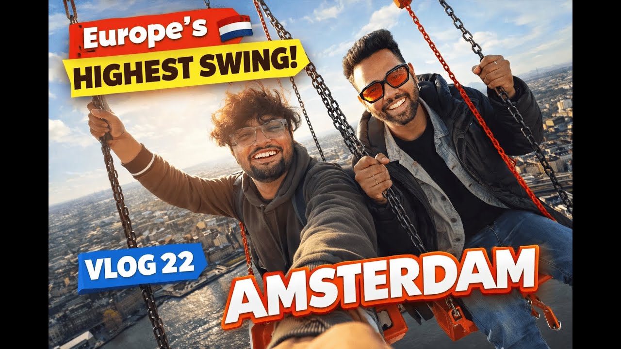 Самые высокие качели Европы в Амстердаме 🇳🇱😱 | Блинчики и веселье