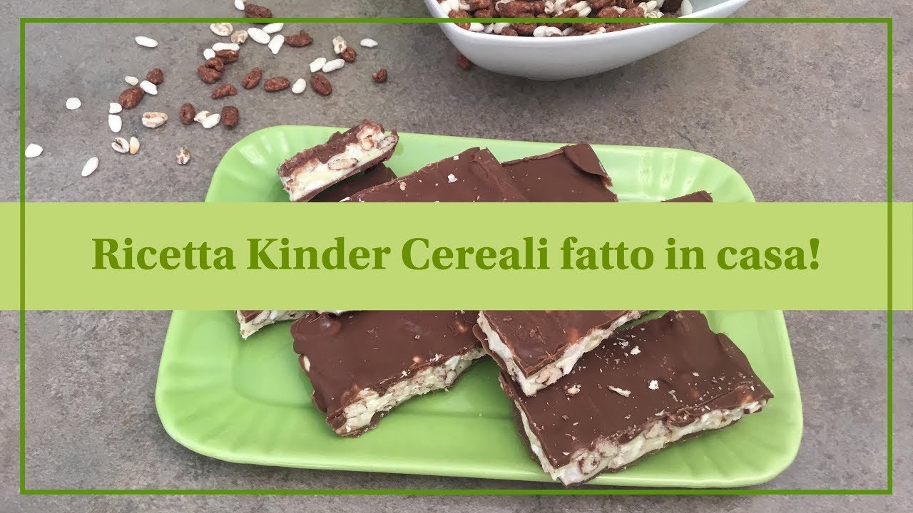 RICETTA KINDER CEREALI FATTO IN CASA! RICETTA FACILE CON SOLI 3 INGREDIENTI.