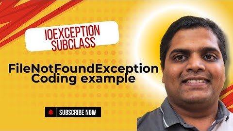 FileNotFound Exception in Java|Exception Handling