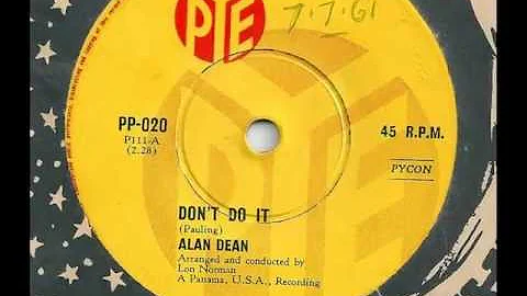 Alan Dean - Don't Do It - 1960 - Pye PP-020
