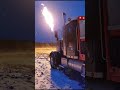 Fire in The Night #18speed #trucking #peterbilt #6nz #caterpillar #JakeBrake #LoudJakeBrake