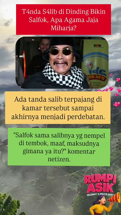 T4nda S4lib di Dinding Bikin Salfok, Apa Agama Jaja Miharja?#jajamiharja