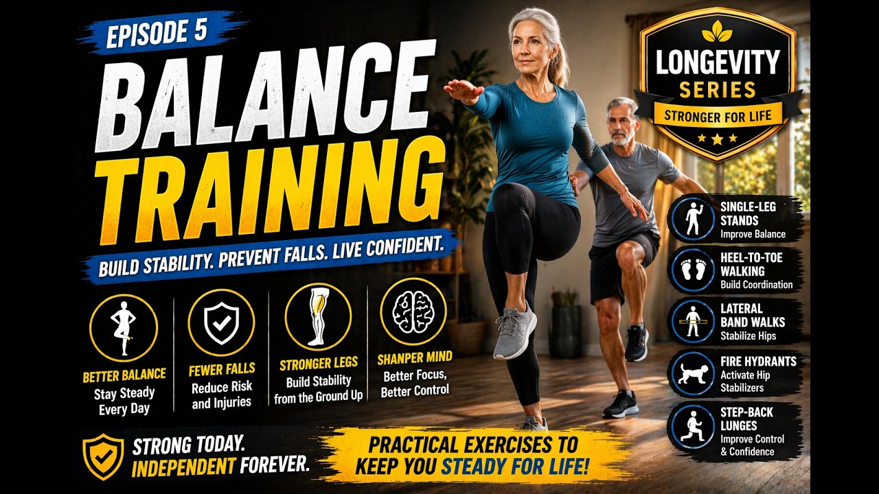 Balance Training for Life: Stay Steady, Prevent Falls & Move with Confidence | Longevity Series