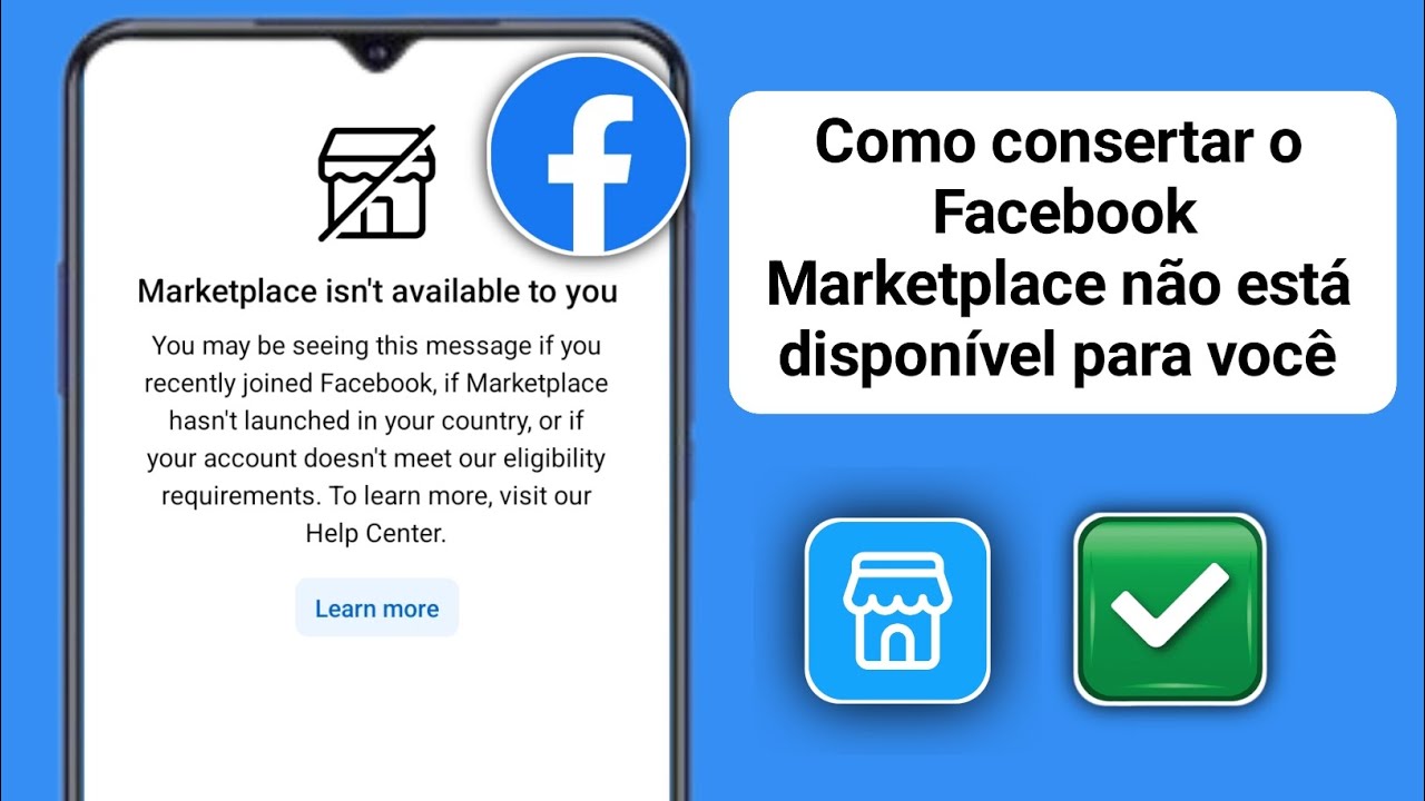 Como corrigir o Facebook Marketplace não está disponível para você ...