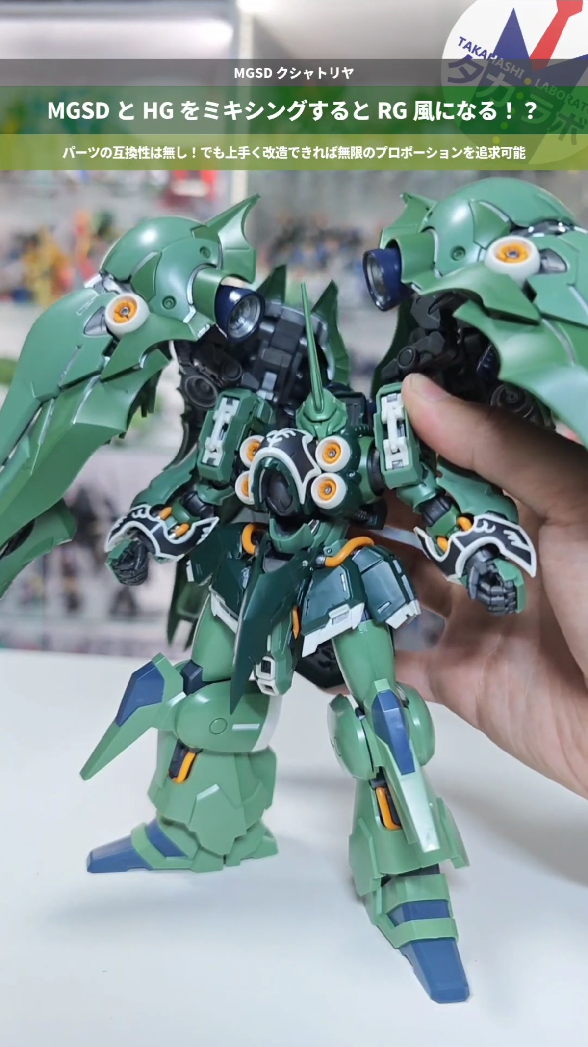 ガンプラ】MGSDにHGのパーツを組み合わせると…！互換性は無いけど可能