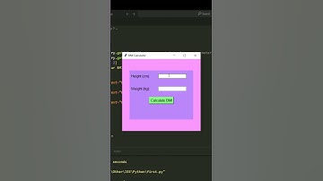 BMI calculator using tkinter in python #python #shorts
