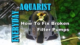 How To Fix Broken, Stopped, Rattling, Noisy Filter Pump in Aquariums and Ponds