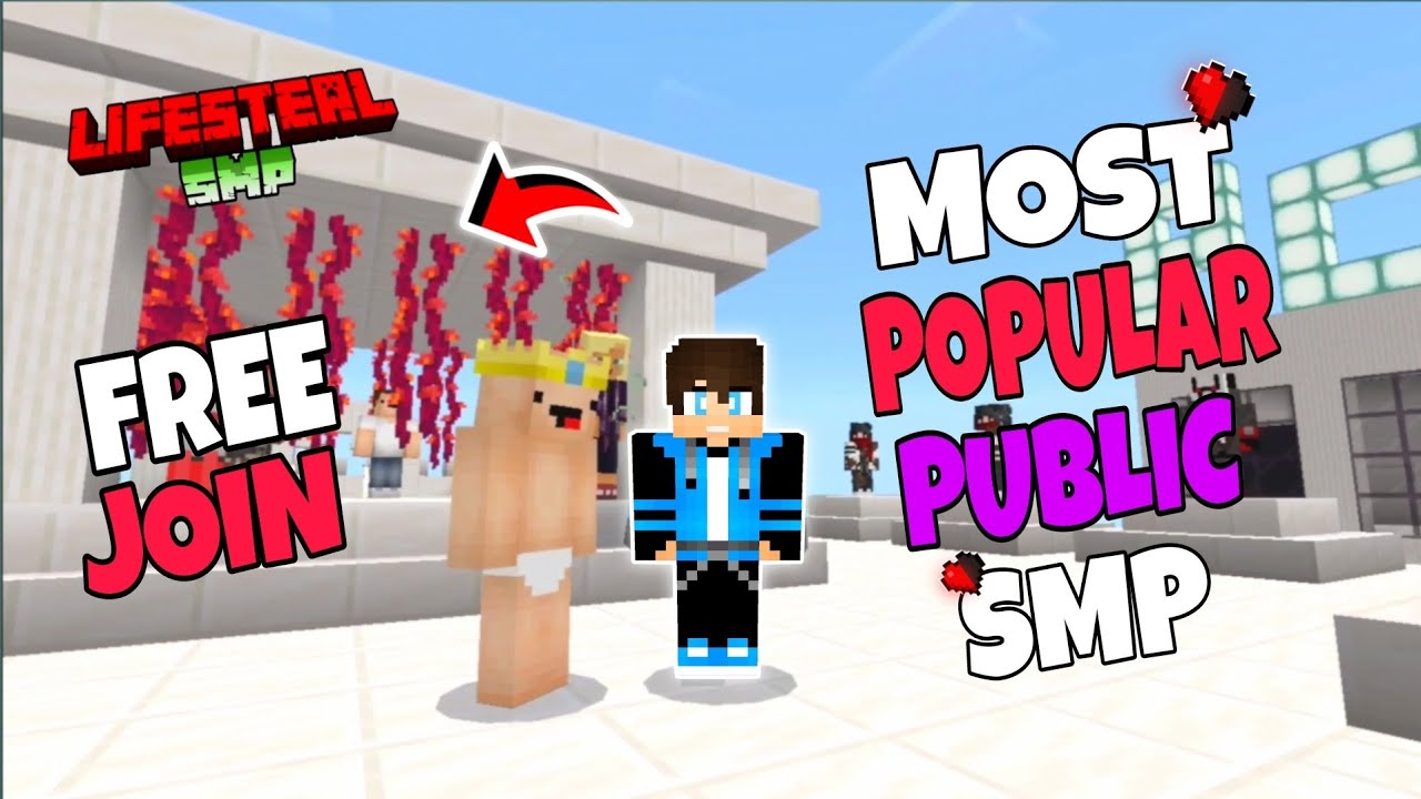 Most popular public smp || java and mcpe + pocket || 🤩 FREE JOIN || 💞 1 ...