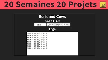 [#2] Bulls and Cows en Javascript | 20 Semaines 20 Projets | Projet Javascript pour débutants