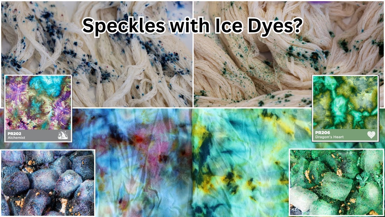 Speckling Linen/Cotton Yarn with Fiber Reactive Ice Dyes - Will they break? (Dyepot PS 86)