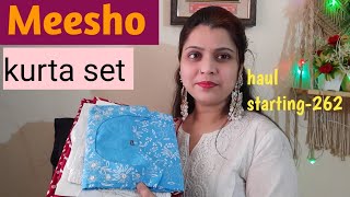 Meesho kurta set haul/Meesho haul starting-262 @Aabhaariaapki