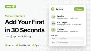 How to Add a Contact in Meseji — Manual Import Walkthrough
