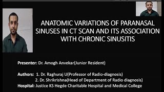 Amogh Anvekar Anatomical Variations Of The Paranasal Sinuses And Its Ocn With Chronic Sinusitis