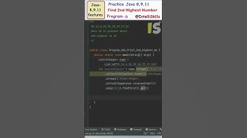 Java 8 Features | Program-6 | Find Second Largest Number in java | #Shorts #java #coding
