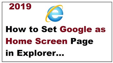How to Set Google as my homepage on Internet Explorer