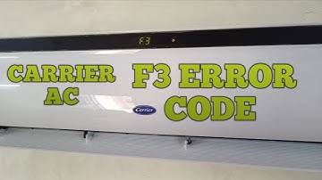 Carrier inverter AC F3 error code problem solve