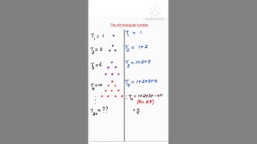 The nth triangular number || the n term of the triangular sequence