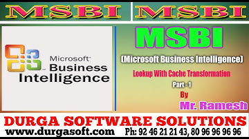MSBI Tutorial || Lookup With Cache Transformation Part - 1 by Ramesh