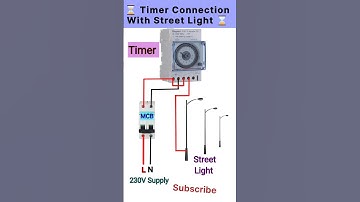 Timer with Street Light Connection #Timer wiring, Automatic on-off #shorts #viral