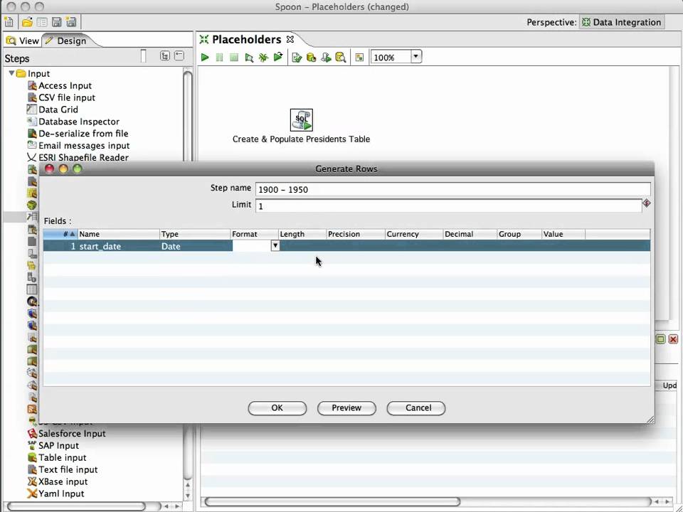 pentaho data integration generate rows pentaho data integration generate rows