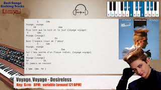 🎹 Voyage, Voyage - Desireless Piano Backing Track with chords and lyrics