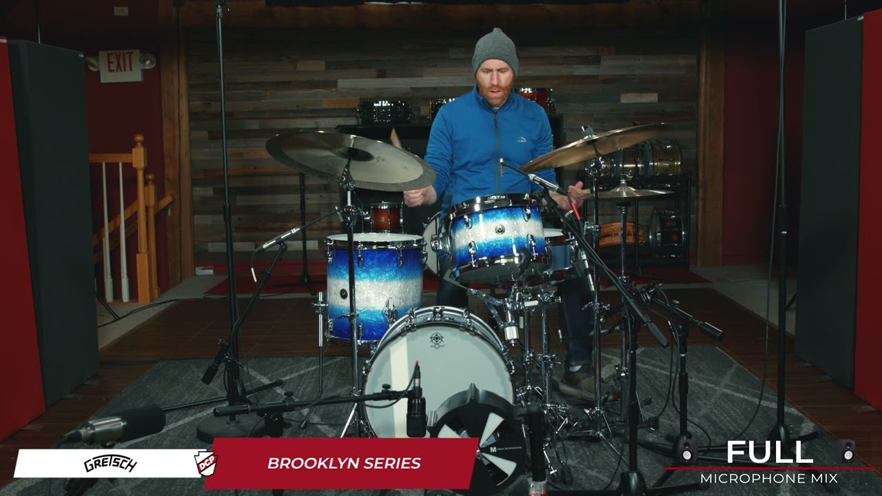 Gretsch Brooklyn 3pc Jazz Drum Set Blue Burst Pearl w/ Tom Arm