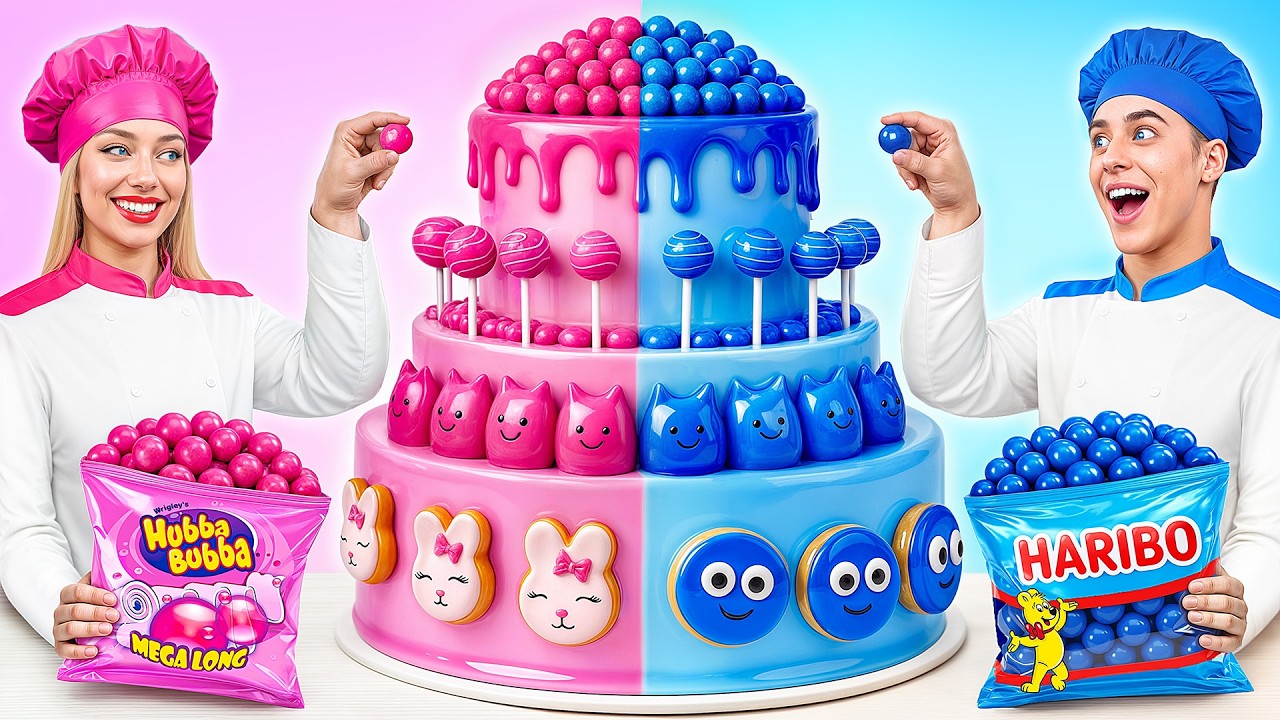 Розовое vs Синее Украшение Торта Челлендж | Мальчики против Девочек от Multi DO Smile