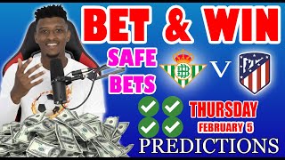 Football Prediction Today 05-02-2026 |  Betting tips Today  | Safe Investments screenshot 1