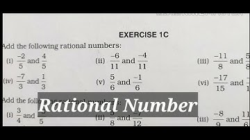 Rational Numbers | Exercise 1C | Q1 Q2 Class 8 CBSE RS Aggarwal in hindi ||| Rajmith Study
