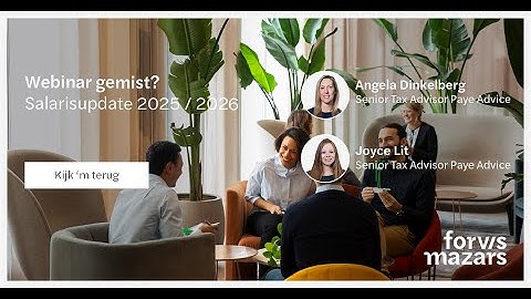 Webinar Salarisupdate 2025 / 2026
