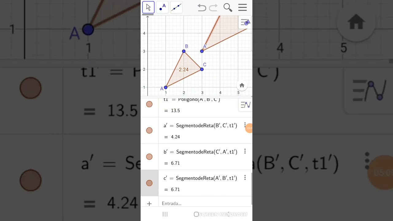 Transformações homotéticas no geogebra