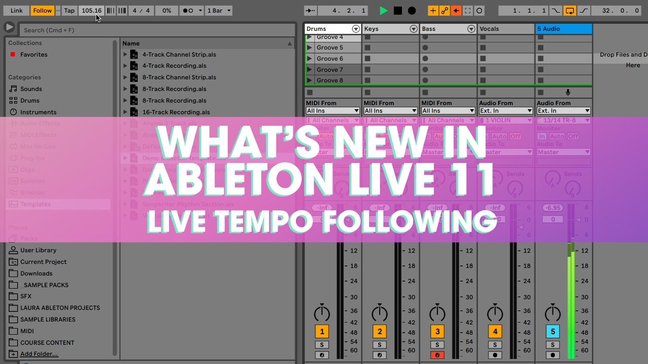 Live Tempo Following // What's New in Ableton Live 11 - YouTube