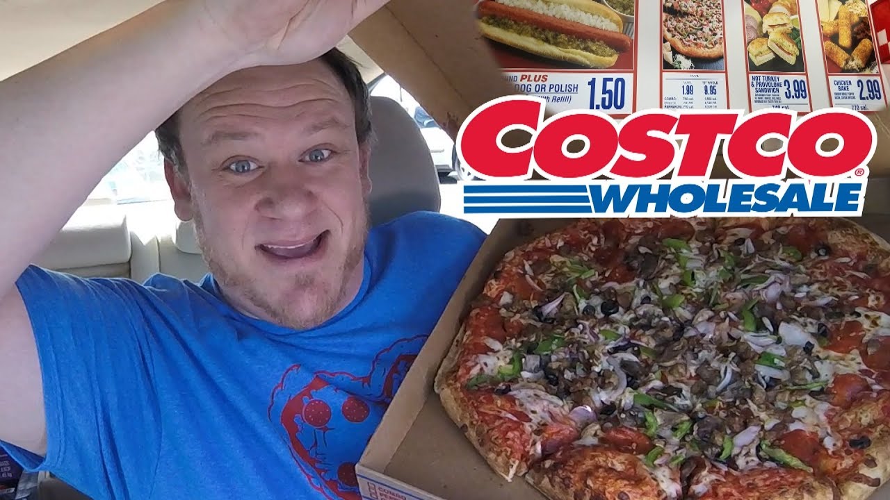 Costco 10 Food Court 7 Topping Combo Pizza Food Review Youtube